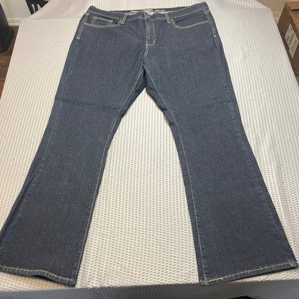 Levi Strauss Signature Boot Cut Dark Wash Denim Jeans Mens Size 20W